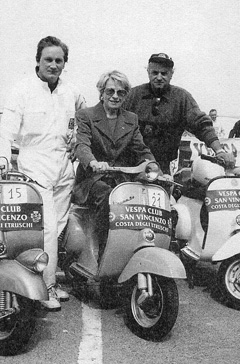 1998, Raduno a San Vincenzo. Bruno Acquafresca, Christa Solbach, Gino Pietralunga